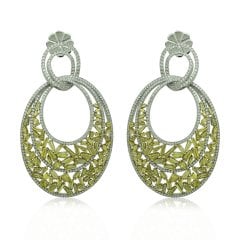 Trapez Kesim Pırlanta Küpe