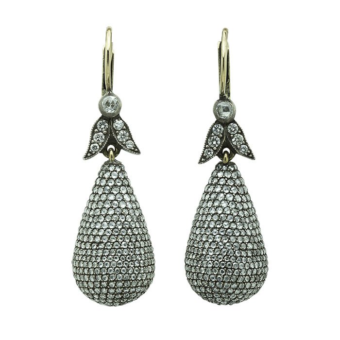 Rosecut Elmaslı Su Damlası Küpe