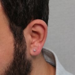 Pırlanta Erkek Küpesi - 0,13 Karat 14 Ayar