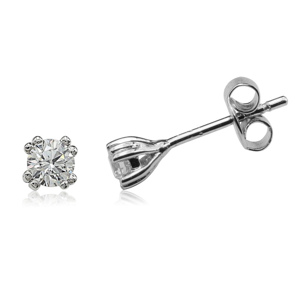 Tektaş Pırlanta Küpe - 0,30 Karat 18K