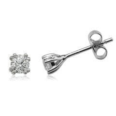 Tektaş Pırlanta Küpe - 0,30 Karat 18K