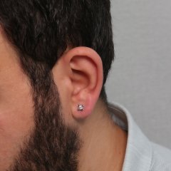 Pırlanta Erkek Küpesi - G Renk 0,20 Karat