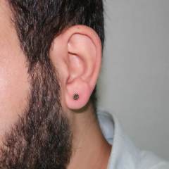 0,15 Karat Brown Pırlanta Rose Altın Unisex Küpe