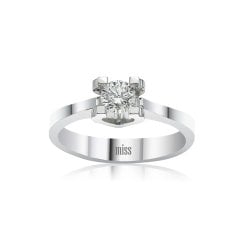 Pırlanta Tektaş Yüzük - G Renk 0,31 Karat 18 Ayar