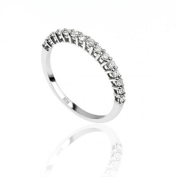 Yarımtur Pırlanta Yüzük - G Renk 0,32 Karat 14 Ayar