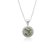 0,12 Karat Brown Pırlantalı Kolye 14 Ayar