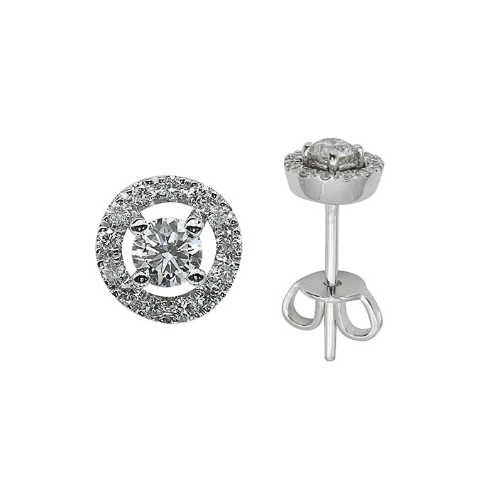 Tektaş Pırlanta Küpe - 0,45 Karat 18K