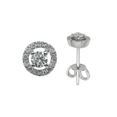 Tektaş Pırlanta Küpe - 0,45 Karat 18K