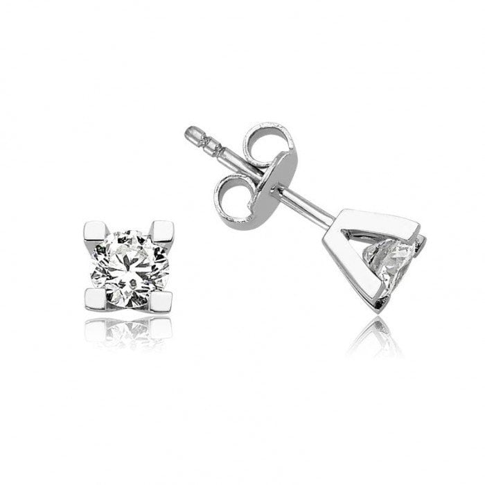 Tektaş Pırlanta Küpe - G Renk 0,60 Karat 14K