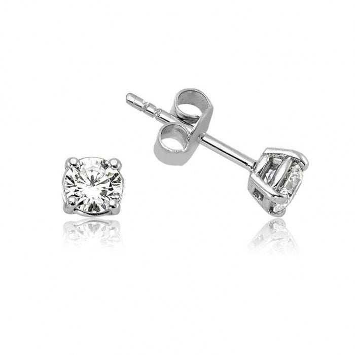 Tektaş Pırlanta Küpe - G Renk 0,60 Karat 14K