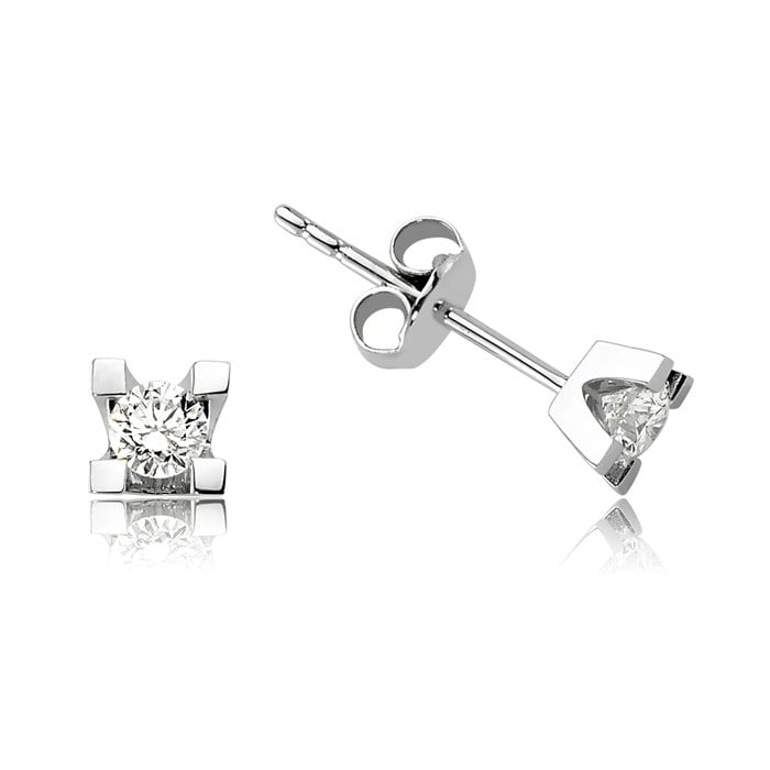 Tektaş Pırlanta Küpe - G Renk 0,36 Karat 14K