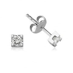 Tektaş Pırlanta Küpe - 0,22 Karat 14K