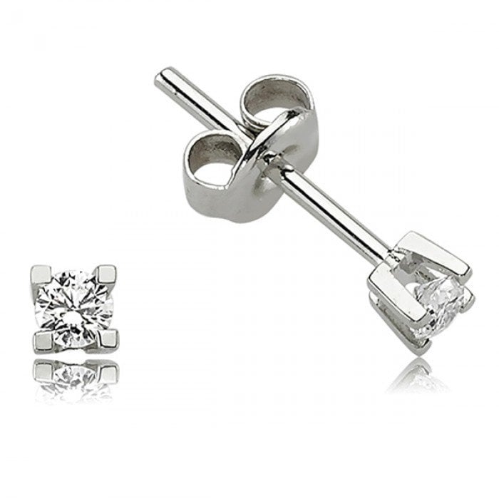 Tektaş Pırlanta Küpe - G Renk 0,21 Karat 14K