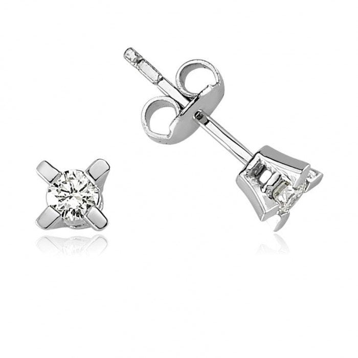 Tektaş Pırlanta Küpe - 0,20 Karat 18K