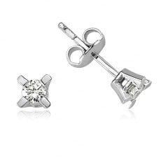 Tektaş Pırlanta Küpe - 0,20 Karat 18K