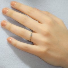 Kare Baget Tektaş Pırlanta Yüzük - 0,15 Karat 14 Ayar