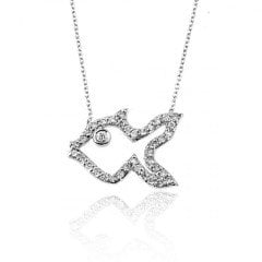 Balık Pırlanta Kolye