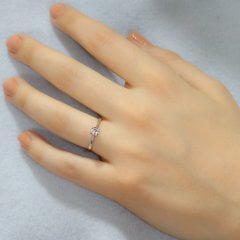 Pırlanta Tektaş Yüzük - F Renk 0,42 Karat Tel Tırnak 18 Ayar