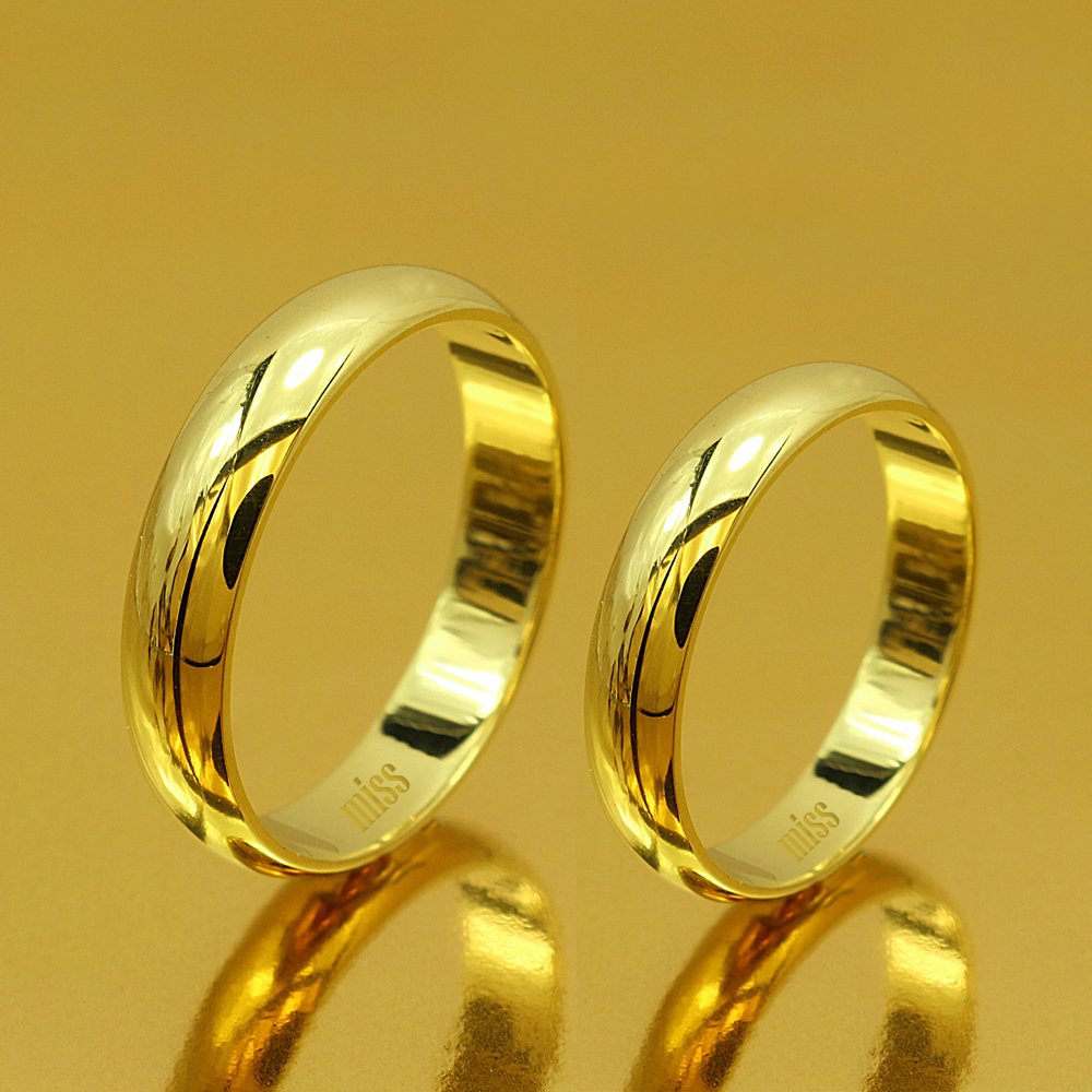 Altın Klasik Evlilik Alyansı 4mm Sarı - Çift Alyans