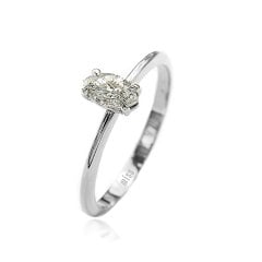 Markiz Tektaş Pırlanta Yüzük - 0,34 G Renk 14 Ayar