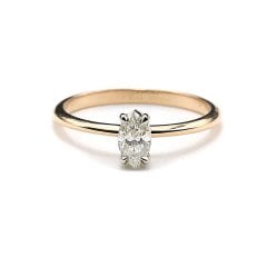 Markiz Tektaş Pırlanta Yüzük - 0,34 Karat 14K