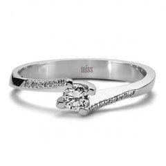 Pırlanta Tektaş Yüzük - 0,27 Karat Yanıtaşlı 18 Ayar