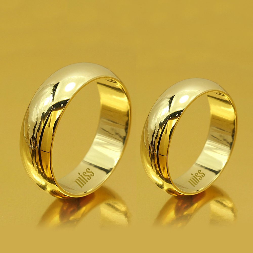 Altın Klasik Evlilik Alyansı 6mm Sarı - Çift Alyans