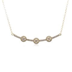 Fantezi Pırlanta Kolye - 0,53 Karat 14 Ayar