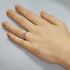 Pırlanta Tektaş Yüzük - G Renk 0,41 Karat Yanıtaşlı 18 Ayar