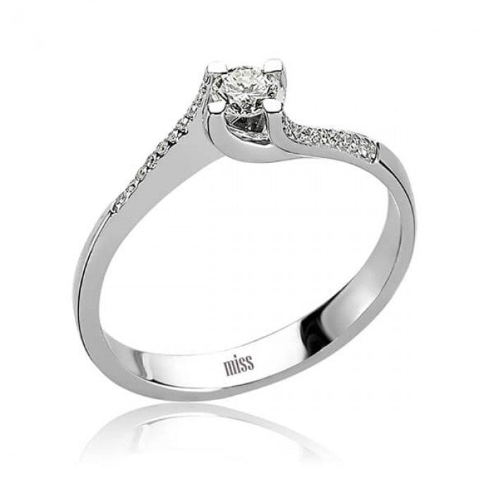 Pırlanta Tektaş Yüzük - G Renk 0,23 Karat Yanıtaşlı 18 Ayar