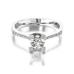 Pırlanta Tektaş Yüzük - 0,52 Karat G Renk 14 Ayar