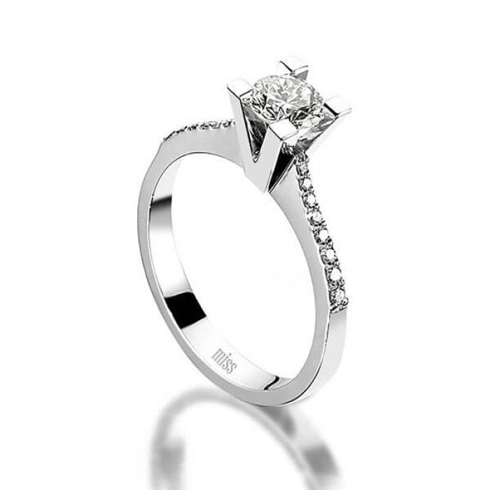 Pırlanta Tektaş Yüzük - 0,52 Karat G Renk 14 Ayar