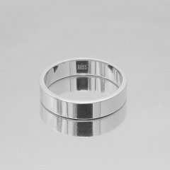 Altın Klasik Evlilik Alyansı 4 mm Beyaz - Çift Alyans