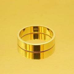 Altın Klasik Evlilik Alyansı 4 mm Sarı - Erkek Alyans 17-25 Ölçü Seçiniz