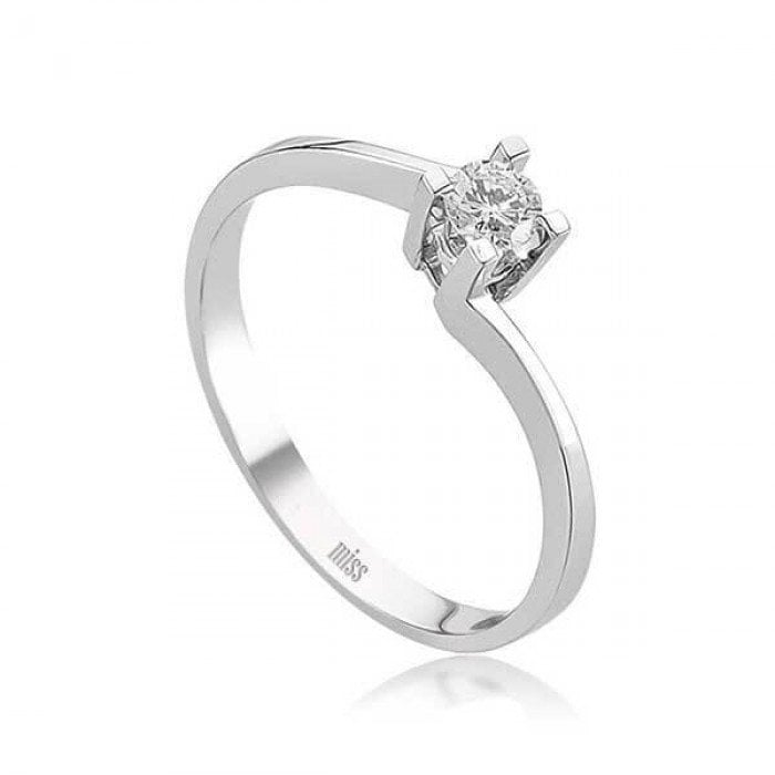 Pırlanta Tektaş Yüzük - 0,14 Karat 14 Ayar