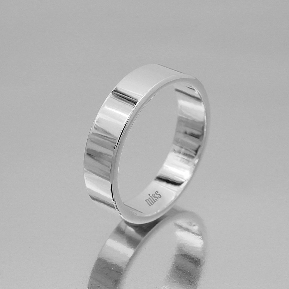 Altın Klasik Evlilik Alyansı 5mm Beyaz - Kadın Alyans 7-16 Ölçü Seçiniz