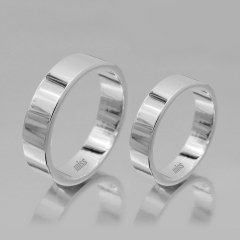 Altın Klasik Evlilik Alyansı 5mm Beyaz - Çift Alyans