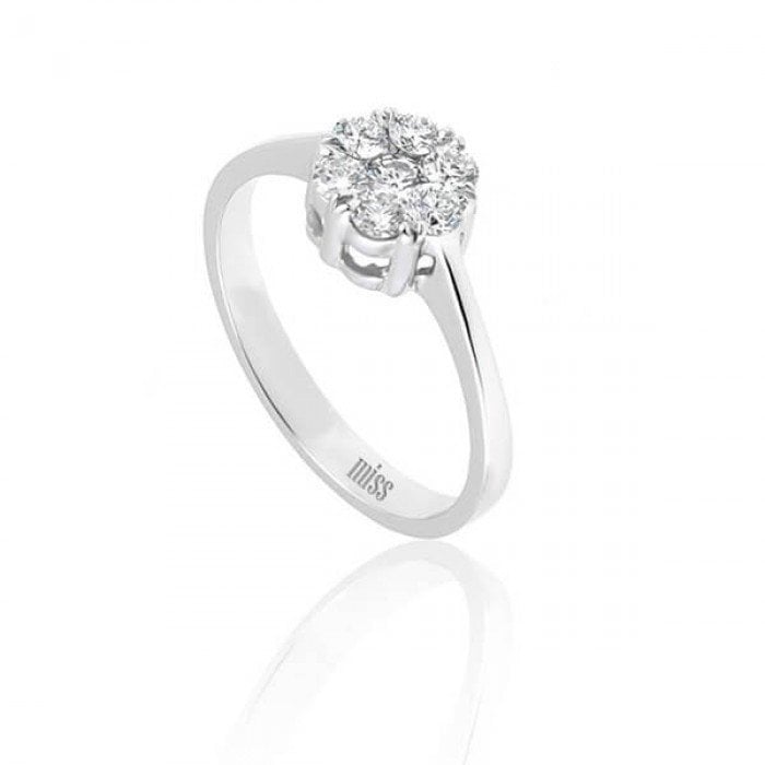 Coronet Pırlanta Yüzük - G Renk 1,50 Karat Görünümlü 18 Ayar