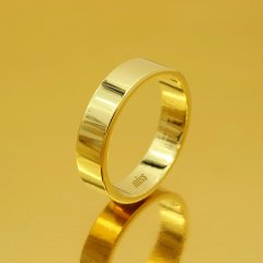 Altın Klasik Evlilik Alyansı 5mm Sarı - Kadın Alyans 7-16 Ölçü Seçiniz