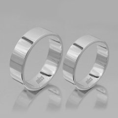 Altın Klasik Evlilik Alyansı 6 mm Beyaz - Çift Alyans