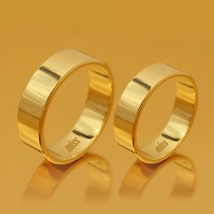 Altın Klasik Evlilik Alyansı 6 mm Rose - Çift Alyans