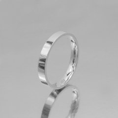 Altın Klasik Evlilik Alyansı 3mm Beyaz - Çift Alyans