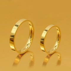 Altın Klasik Evlilik Alyansı 3mm Rose - Çift Alyans