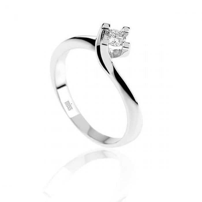 Tektaş Pırlanta Yüzük - G Renk 0,22 Karat 18 Ayar