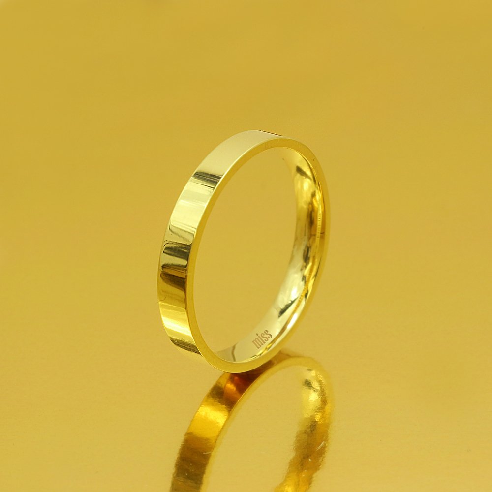 Altın Klasik Evlilik Alyansı 3mm Sarı - Erkek Alyans 17-25 Ölçü Seçiniz