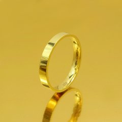 Altın Klasik Evlilik Alyansı 3mm Sarı - Kadın Alyans 7-16 Ölçü Seçiniz