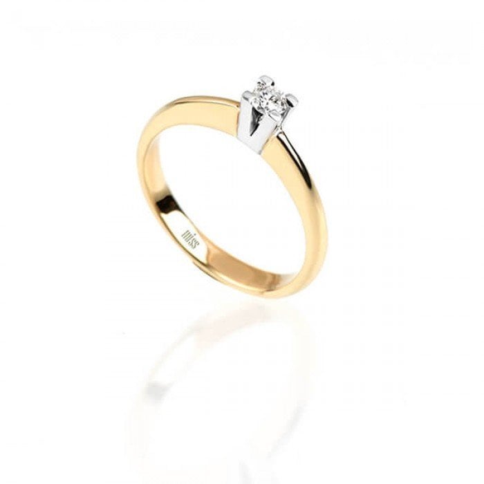 Tektaş Pırlanta Yüzük - G Renk 0,15 Karat 18 Ayar