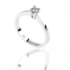 Tektaş Pırlanta Yüzük - 0,15 Karat 14 Ayar