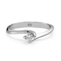 Tektaş Pırlanta Yüzük - 0,10 Karat 14 Ayar