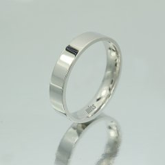 Altın Klasik Evlilik Alyansı 4mm Beyaz - Çift Alyans